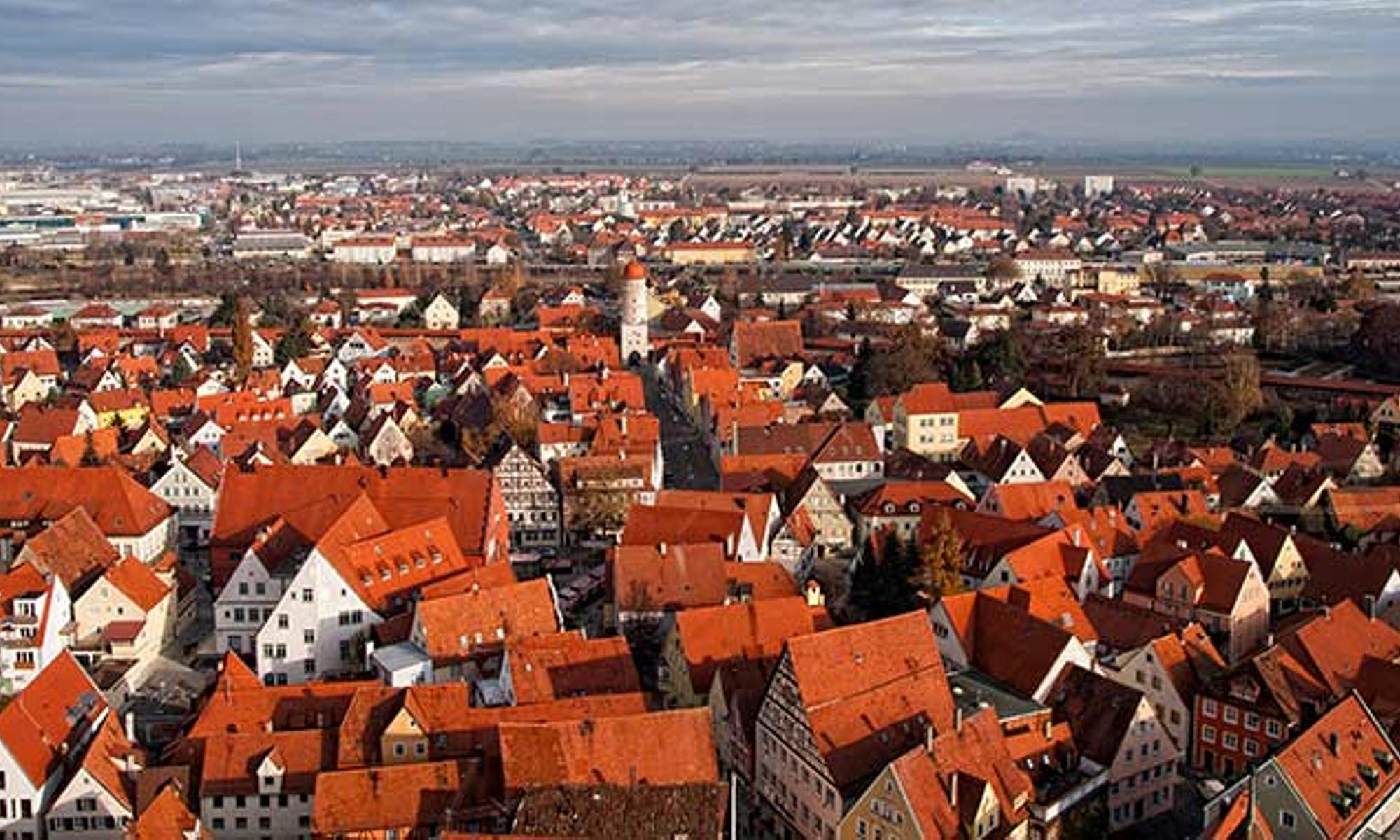 Blick über die Stadt Nördlingen