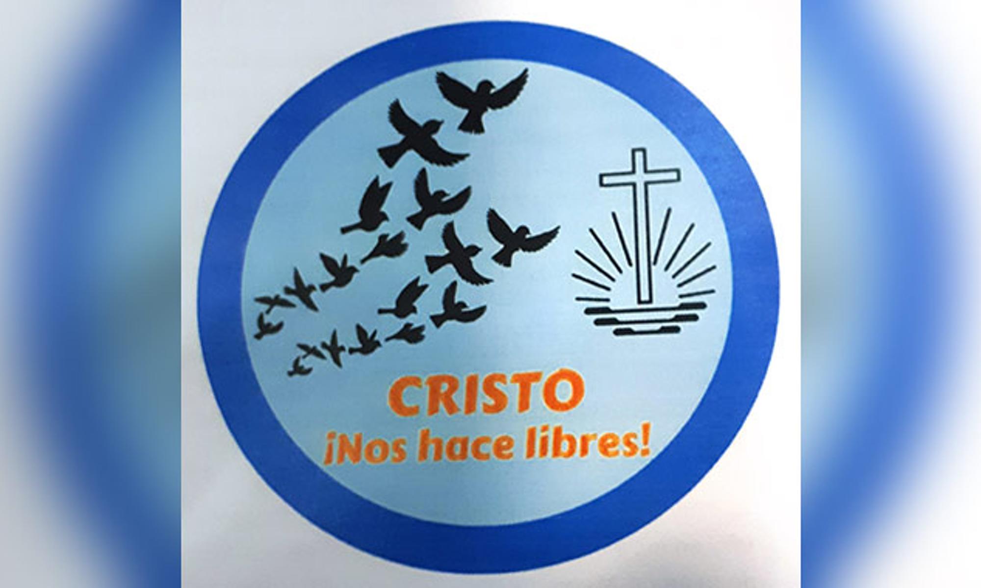 Gestaltetes Logo zum weltweiten Jahresmotto "Christus macht frei"