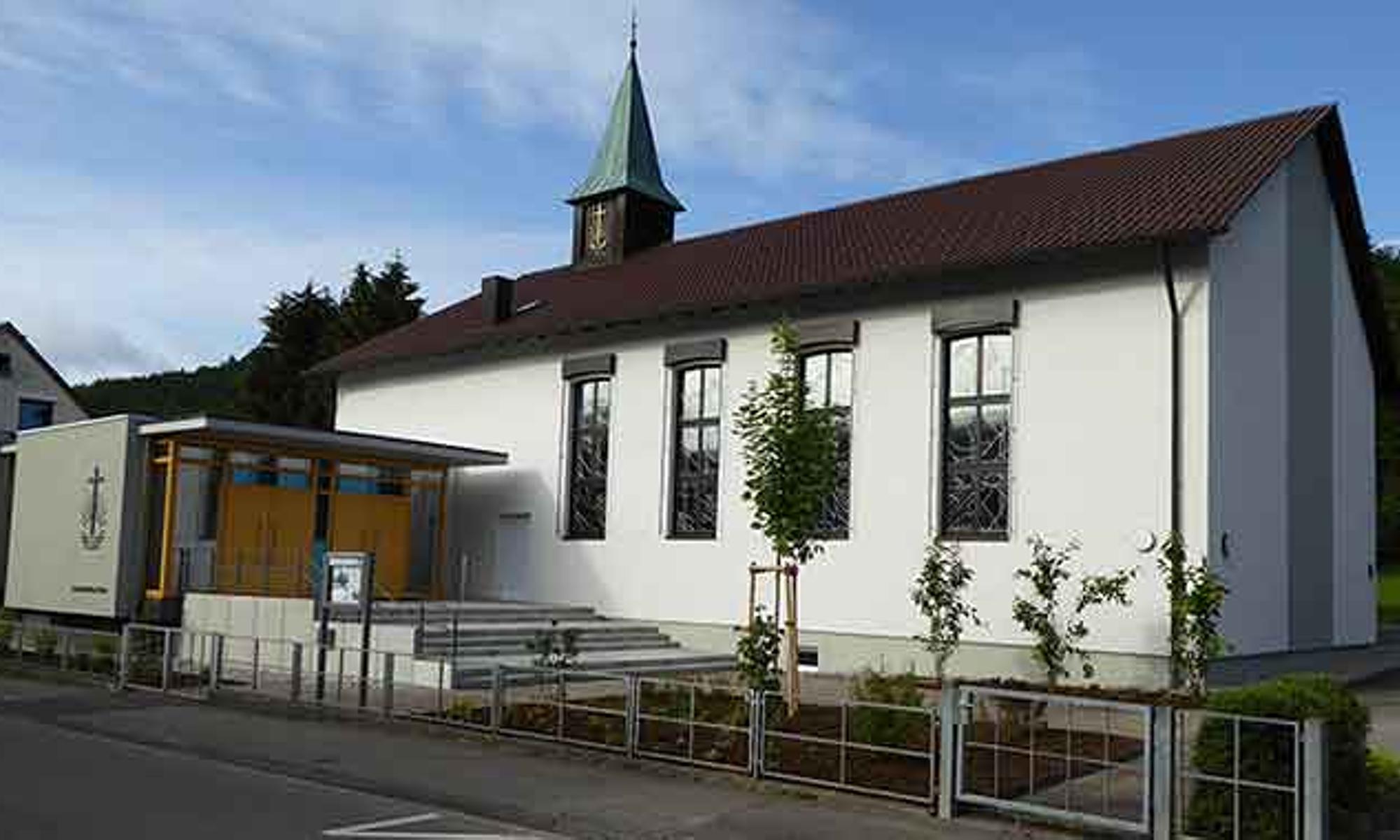 Das umgestaltete Kirchengebäude in Albstadt