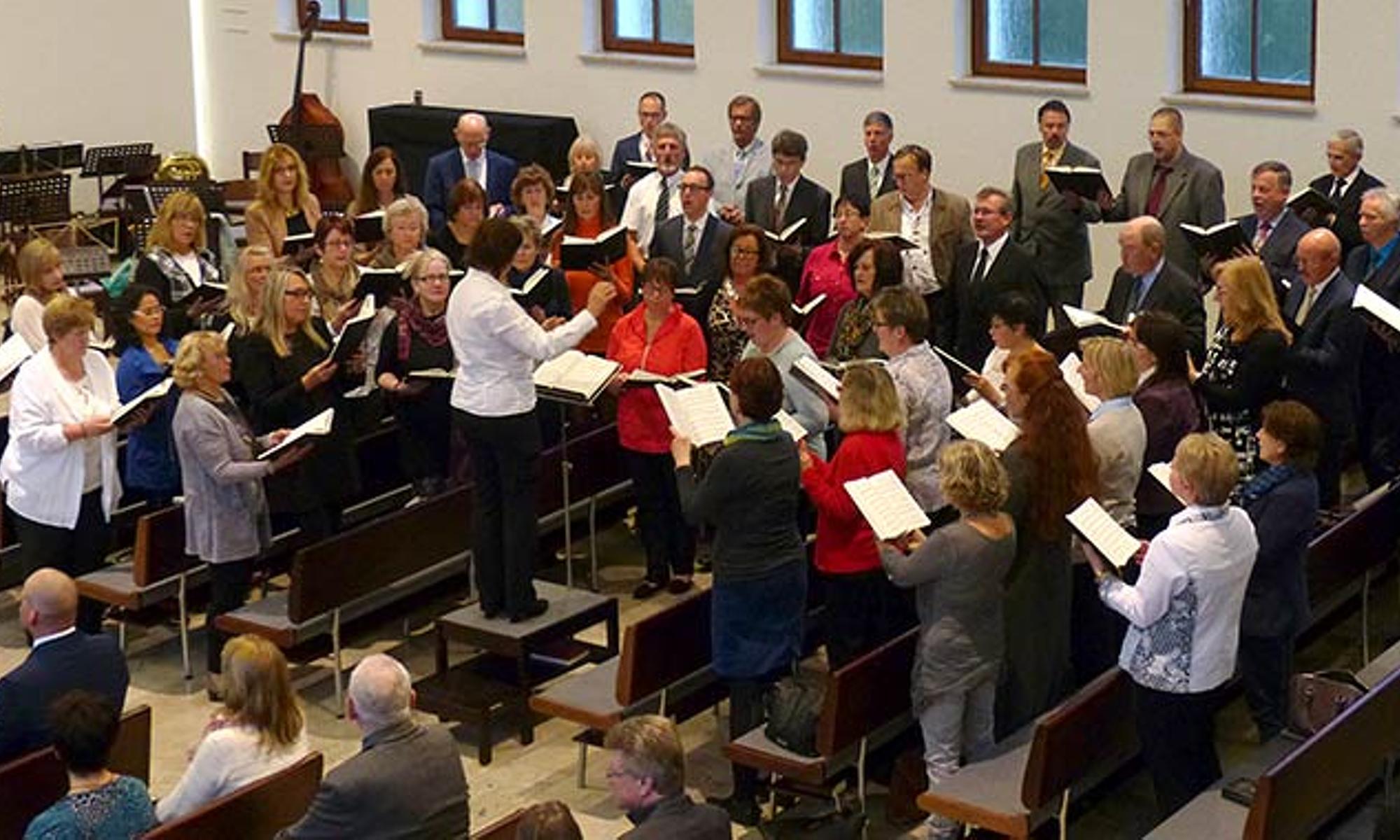 Für die musikalische Umrahmung des Gottesdienstes sorgten ein Chor ...