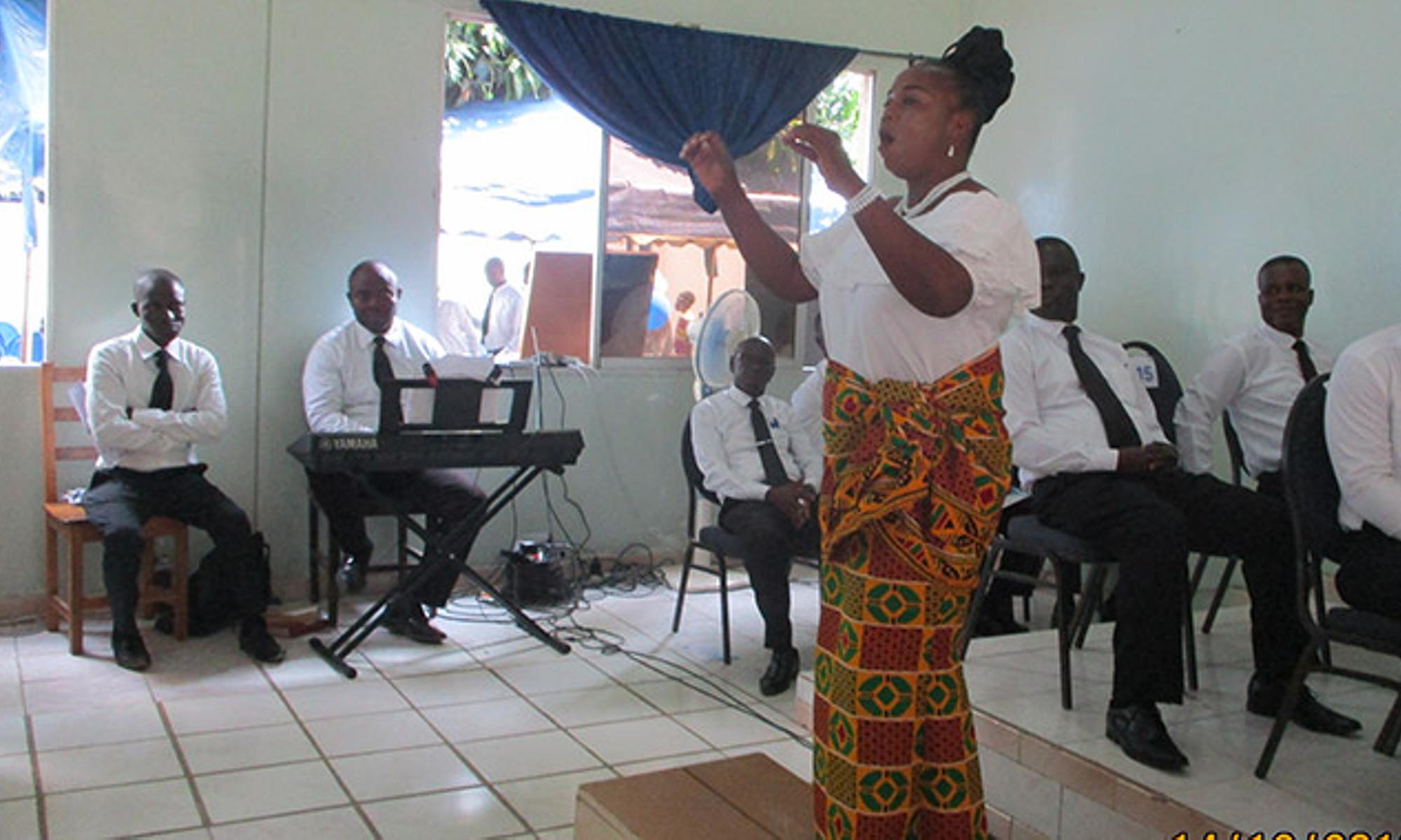 Gottesdienst für die Amtsträger und deren Frauen in Lomé / Togo